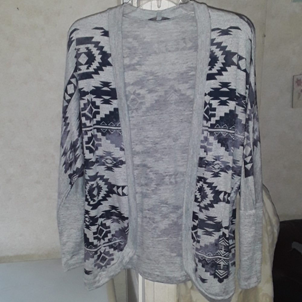 Charlotte Russe navy/gray cardigan